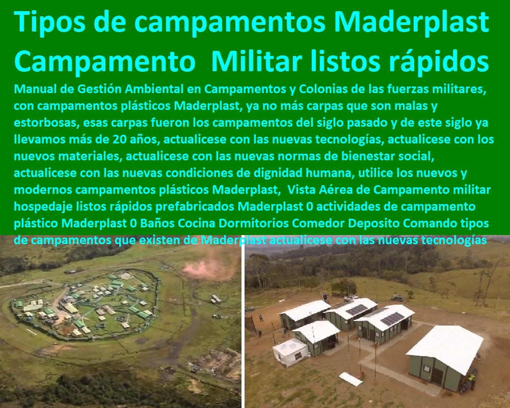 Vista Aérea de Campamento militar hospedaje listos rápidos prefabricados Maderplast 0 actividades de campamento plástico Maderplast 0 Baños Cocina Dormitorios Comedor Deposito Comando tipos de campamentos que existen de Maderplast Vista Aérea de Campamento militar hospedaje listos rápidos prefabricados Maderplast 0 actividades de campamento plástico Maderplast 0 Baños Cocina Dormitorios Comedor Deposito Comando tipos de campamentos que existen de Maderplast